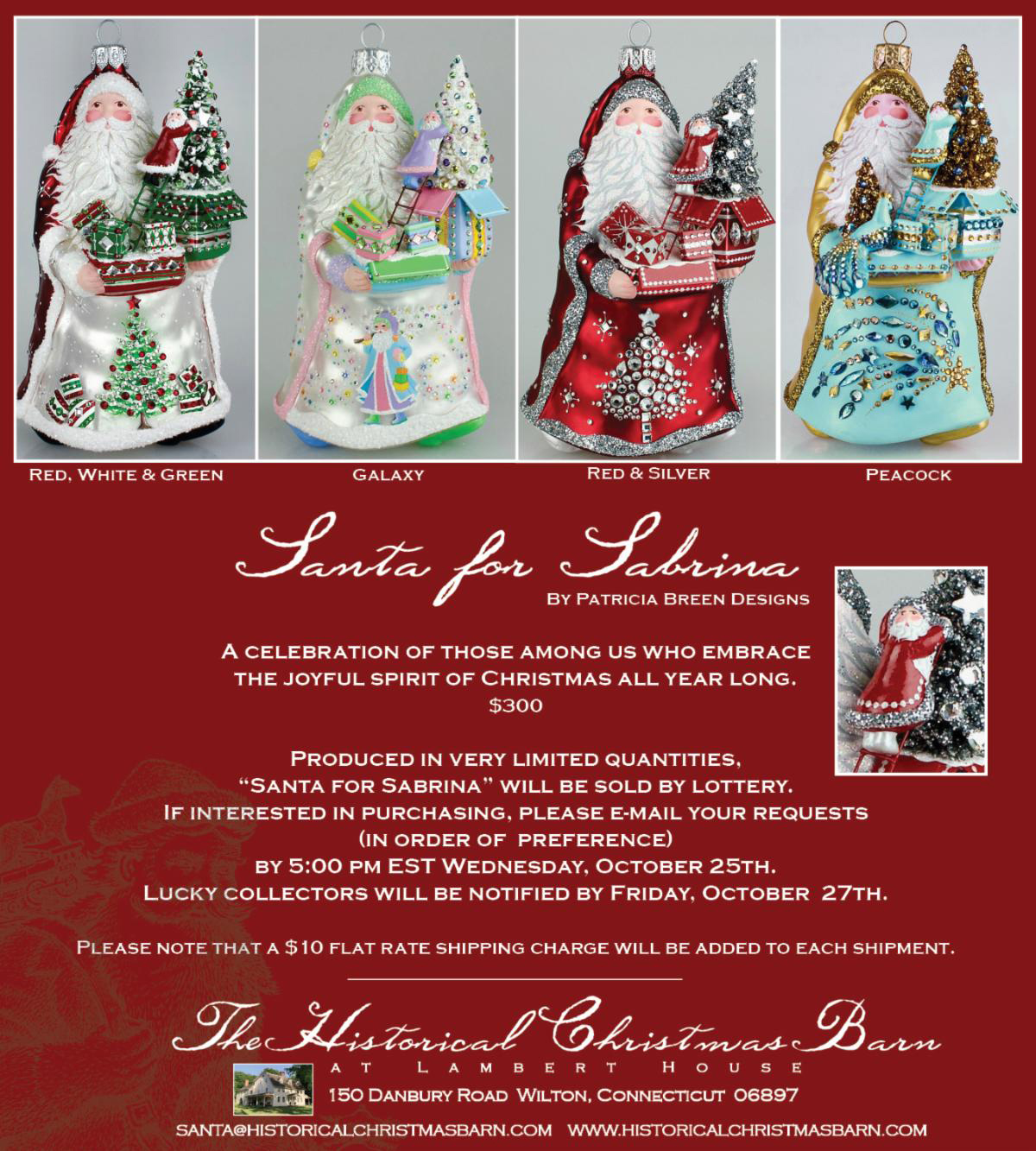 Santa for Sabrina Exclusives…. Historical Christmas Barn breenews